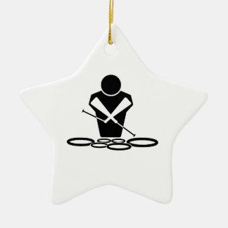 QUADS - TWO SPOCK DRUMS CERAMIC TREE DECORATION