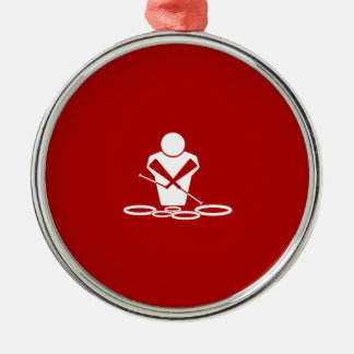 Quads - White - Red Background - Tenors Baby! Metal Tree Decoration