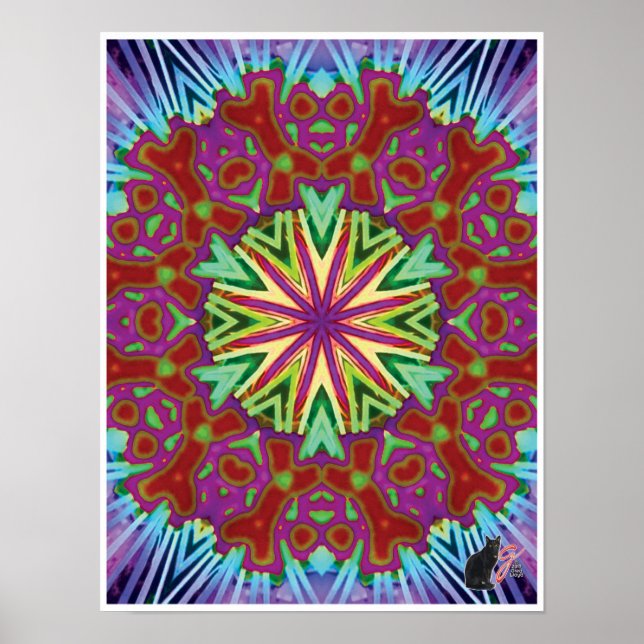 Quaff Kinetic Collage Kaleidoscope Poster (Front)