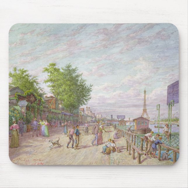 Quai du Point du Jour, Boulogne Billancourt, 1897 Mouse Mat (Front)