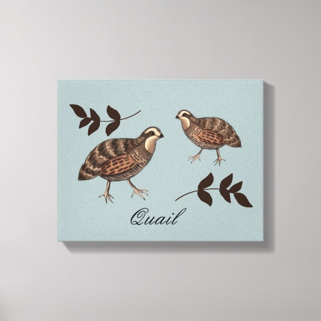 Quail Art Canvas Print (Front)