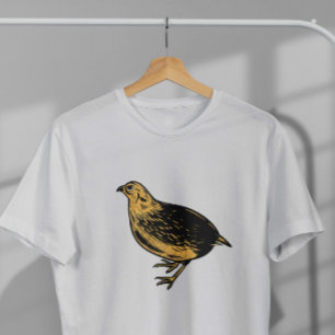 Quail Bird Illustration T-Shirt