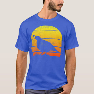 Quail Bird Sunset Retro Pheasant Hunting Bow Hunte T-Shirt