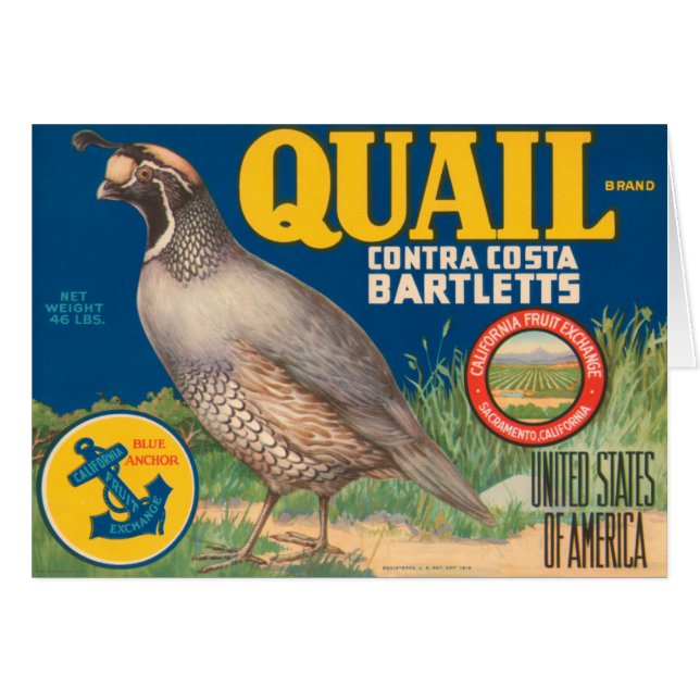 Quail Brand Contra Costa Bartletts (Front Horizontal)