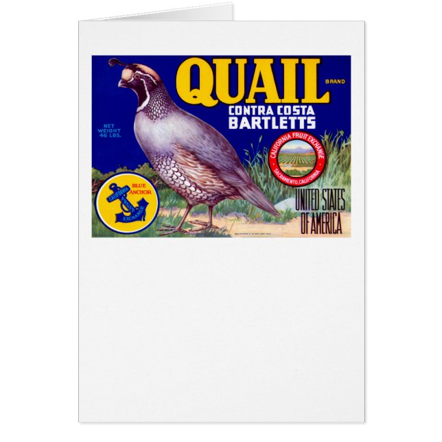 Quail Brand Contra Costa Bartletts (Front)