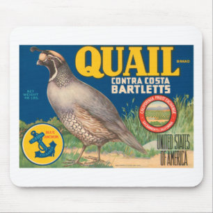 Quail Brand Contra Costa Bartletts Mouse Mat