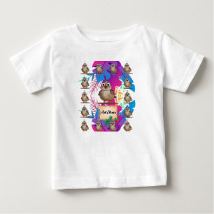 Quail Colourful Print  Baby T-Shirt