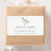 Quail Egg Carton Label Personalise for Farm, Coop (Insitu)