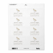 Quail Egg Carton Label Personalise for Farm, Coop (Full Sheet)