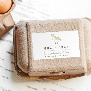 Quail Egg Carton Label Personalise for Farm, Coop
