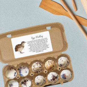 Quail Egg Handling Instruction Carton Care Label