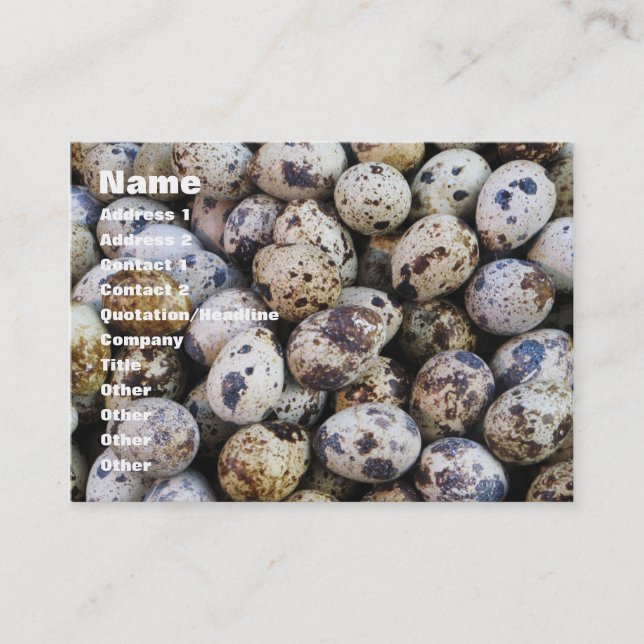 Quail Eggs Business Card (Front)