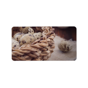 Quail Eggs in Nest Label