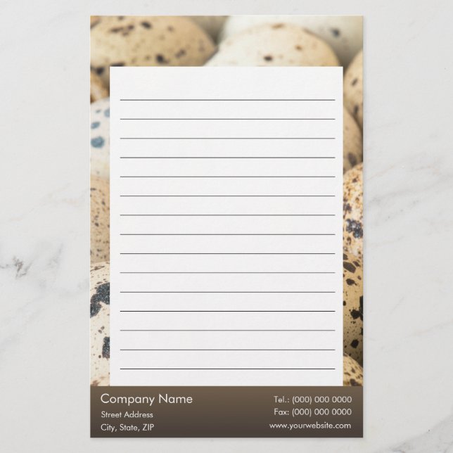 Quail Eggs Stationery (Front)