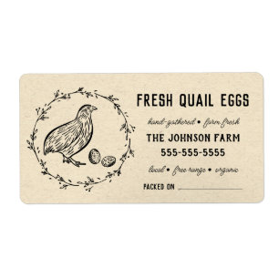 Quail Eggs   Vintage Farm Name Black Vintage