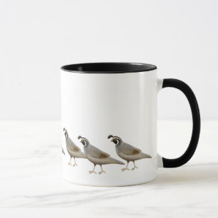Quail Family Ringer Mug