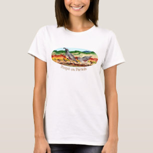 Quail Family Southwest Baby Bird Desert Painting T-Shirt