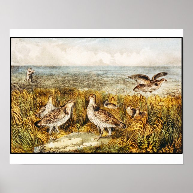 Quail Hunting - Vintage fine Art Poster (Front)