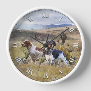 Quail Hunting with a Brittany Spaniels, Art  Clock