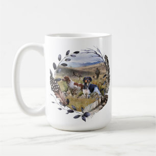 Quail Hunting with a Brittany Spaniels, Art  Coffee Mug