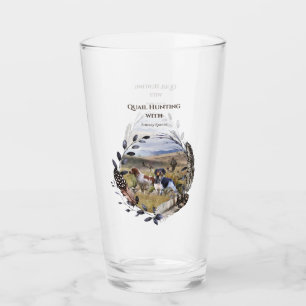 Quail Hunting with a Brittany Spaniels, Art  Glass