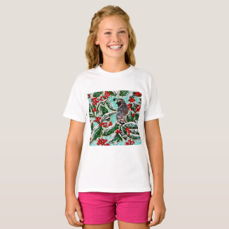 Quail in Holly Magnet T-Shirt