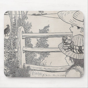 Quail on A Rail Mouse Mat