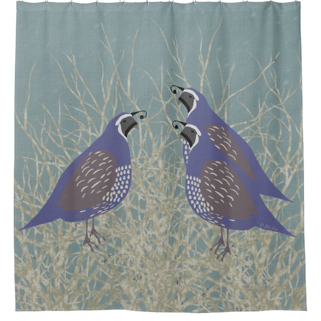 Quail Shower Curtain (Front)
