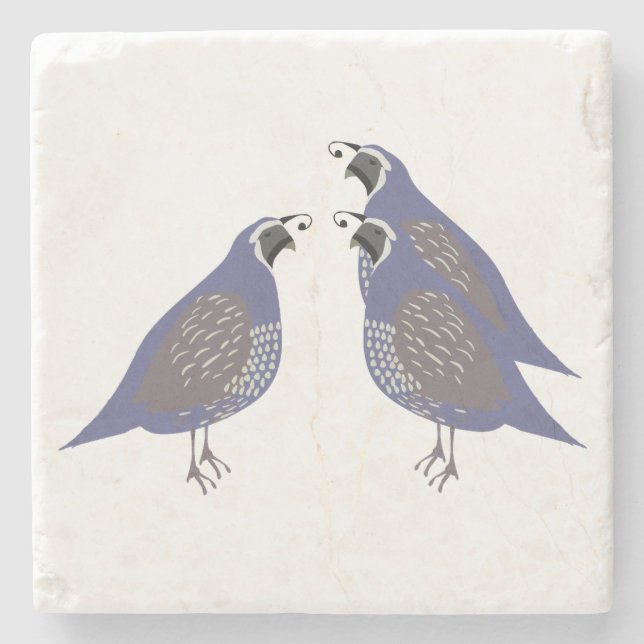 Quail Stone Coaster (Front)