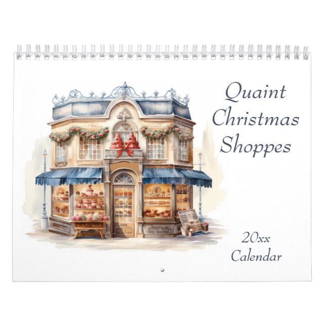 Quaint Christmas Shoppes Calendar (Cover)