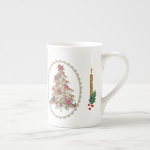 Quaint Christmas Trees Bone China Mug