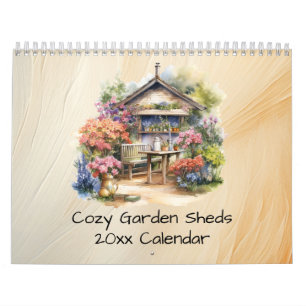 Quaint Cosy Garden Sheds with Flowers Patios Calendar
