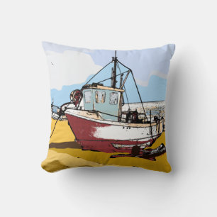 Quaint Fishing Boat Cushion