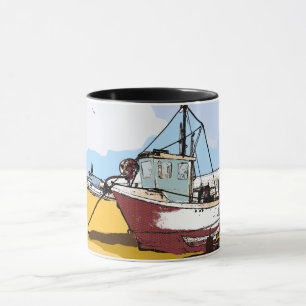 Quaint Fishing Boat Mug