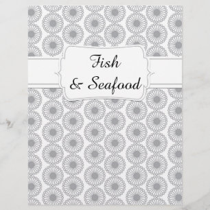 Quaint Grey Floral Recipe Divider