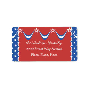 Quaint Independence Day Label