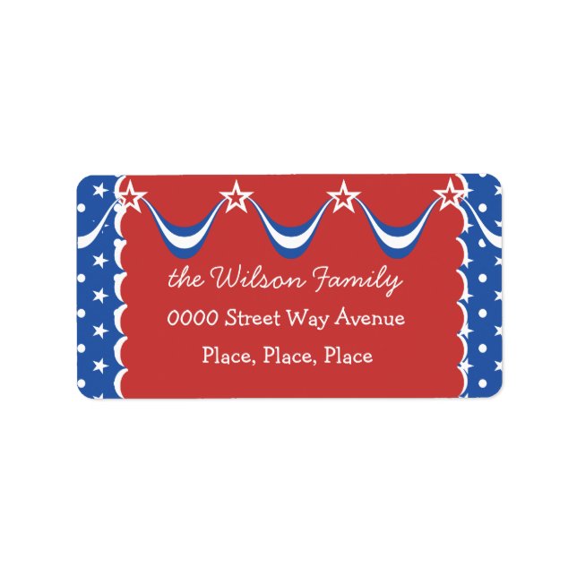 Quaint Independence Day Label (Front)