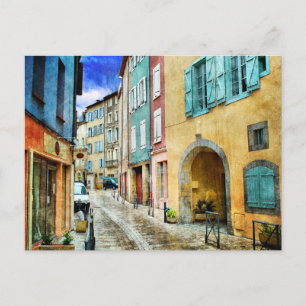 Quaint Old Cobblestone Street Postcard