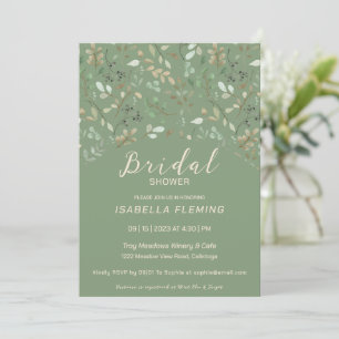 Quaint Painted Floral Bridal Shower Invitation