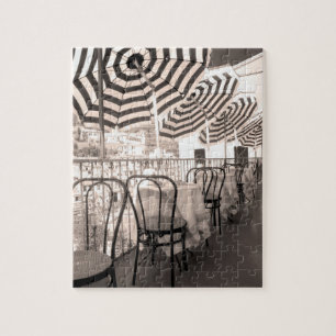 Quaint restaurant balcony, Italy Jigsaw Puzzle