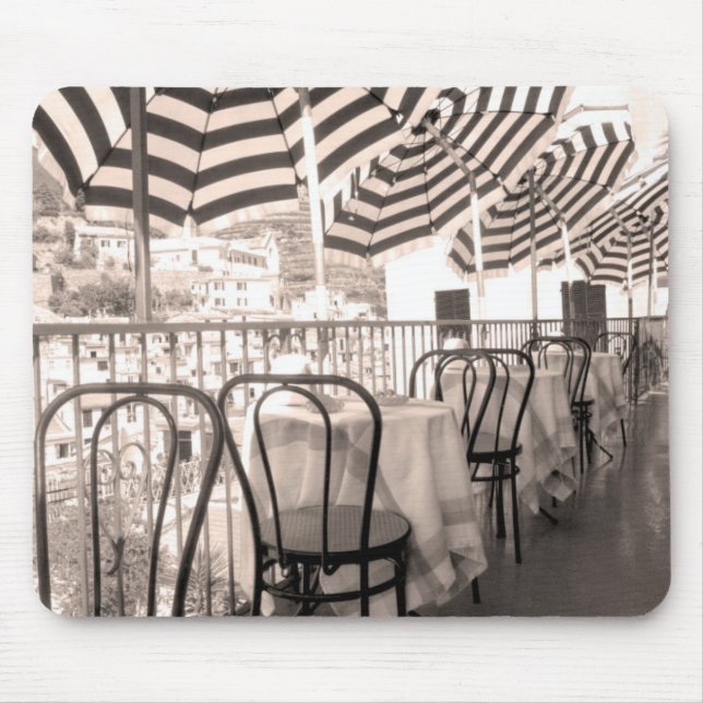 Quaint restaurant balcony, Italy Mouse Mat (Front)