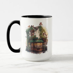 QUAINT WATERCOLOR IRISH COUNTRY VILLAGE SHOP MUG