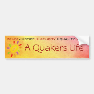 Quaker bumper sticker