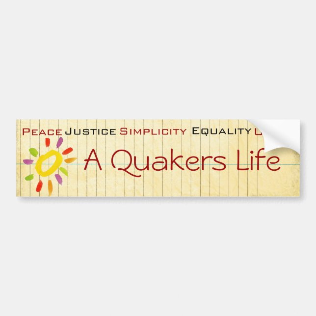 Quaker bumper sticker (Front)