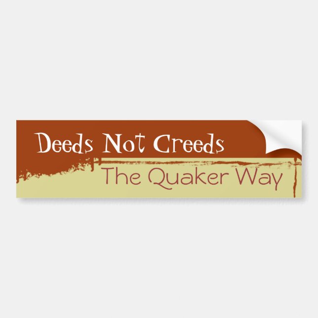 Quaker Bumper Sticker (Front)