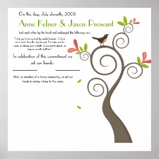 Quaker Marriage Certificate - Huge Poster