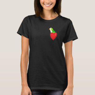 Quaker Monk Parakeet Parrot Heart Pocket Premium T-Shirt