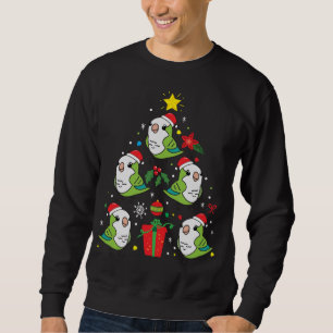 Quaker Parrot Green Christmas Ornament Tree Funny Sweatshirt