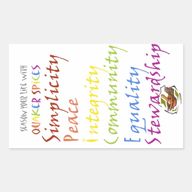 Quaker Spices Rectangular Sticker (Front)