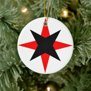 Quaker Star Ceramic Tree Decoration